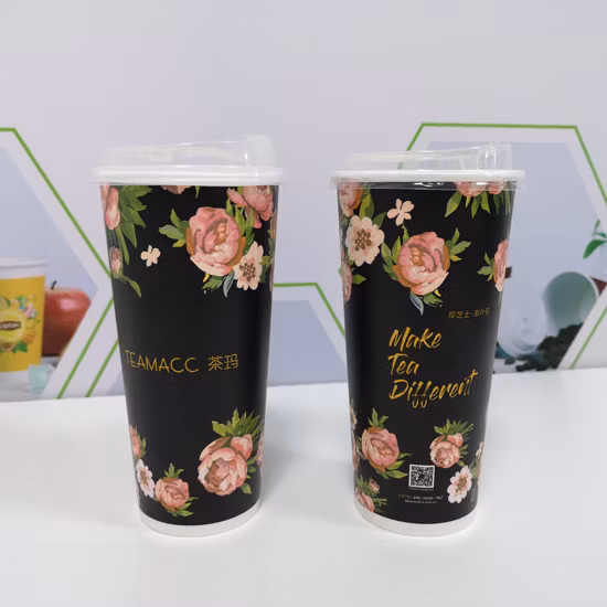 La Chine fabricant a personnalisé des gobelets en papier jetables pour le café/espresso/Americano/Macchiato/Cappuccino